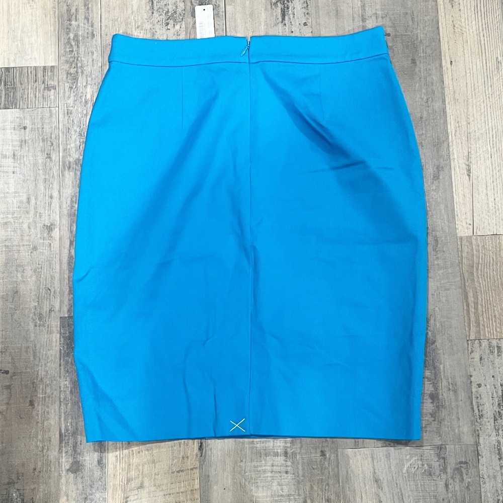 J.Crew Blue Pencil‎ Skirt Business Casual Knee Length Size 4 NWT